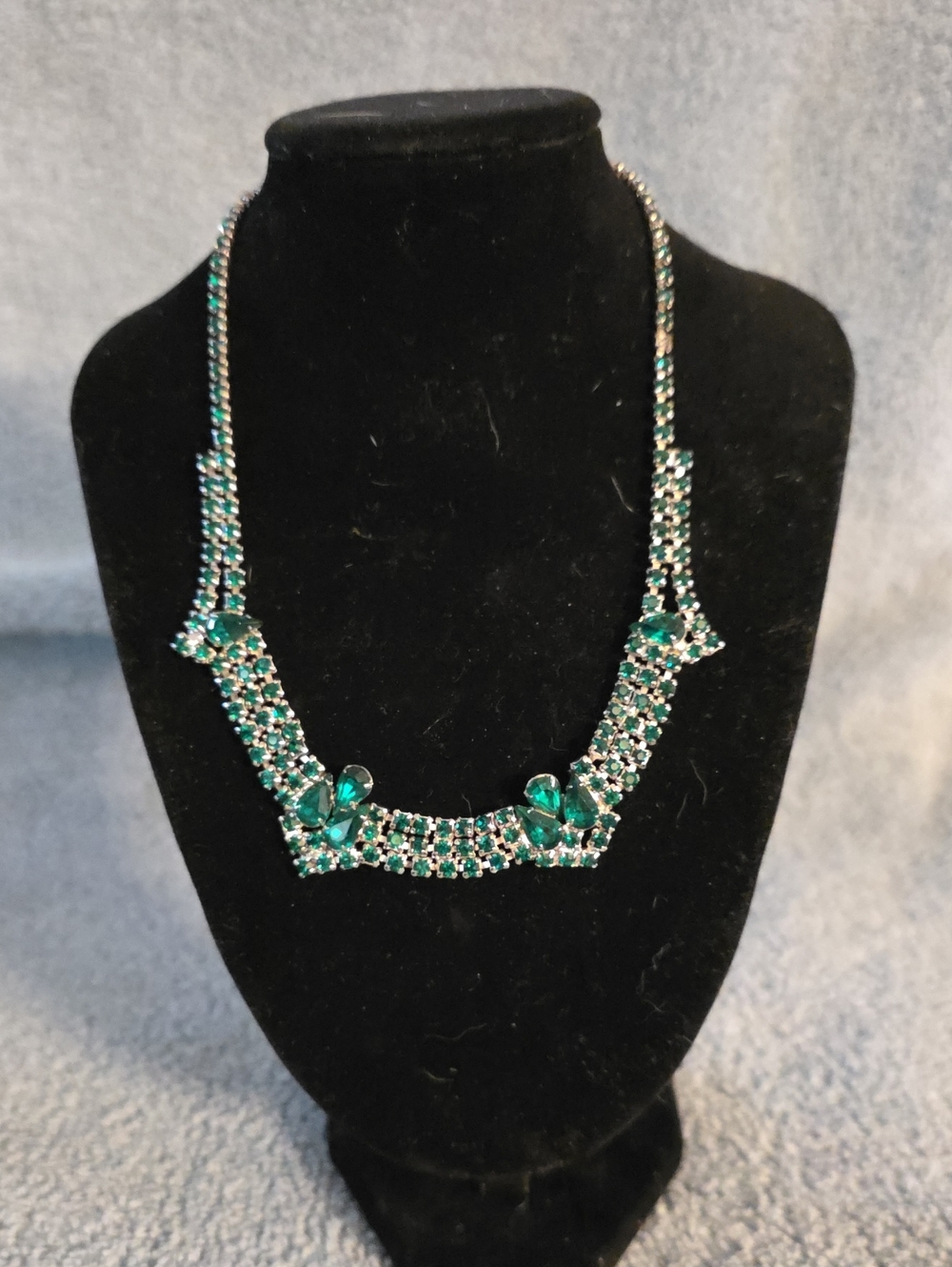Emerald Green Crystal Statement Necklace